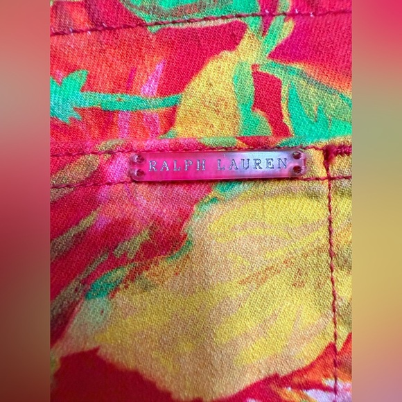 Ralph Lauren bright unique floral chic skinny jeans comfortable stretch 28x30 EC - Picture 5 of 9